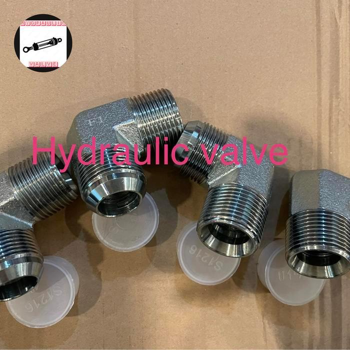 Elbow Nepple Hidrolik 1" Npt X 1" Jic / Nepple Elbow 1 Inch Npt-1 Inch Jic