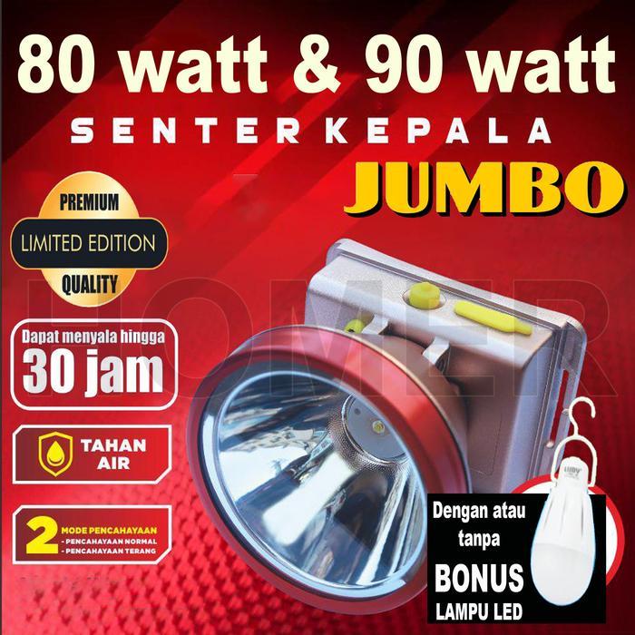 Lampu Senter Kepala LED body besar Headlamp head lamp lampu senter kepala LED super besar jumbo