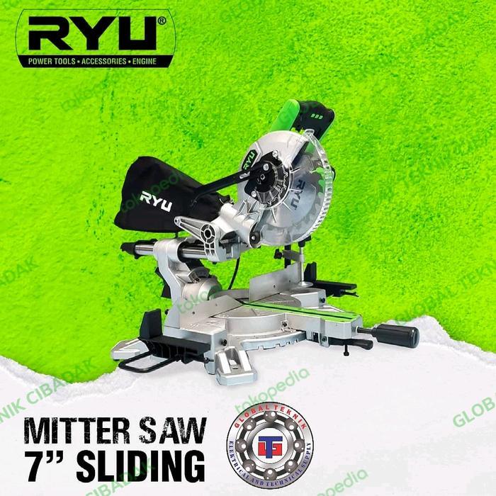Mitre Saw 7" Ryu Rms 180-1 Sliding Mesin Potong Aluminium 7 Inch - Mitre Saw 7 Inch Sliding Ryu