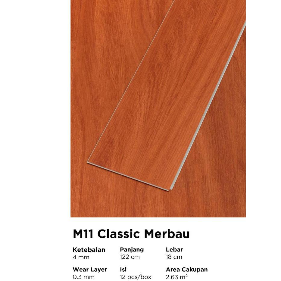 SPC Marvel M11 4mm Parquet Vinyl SPC - Classic Merbau 2.63 M2
