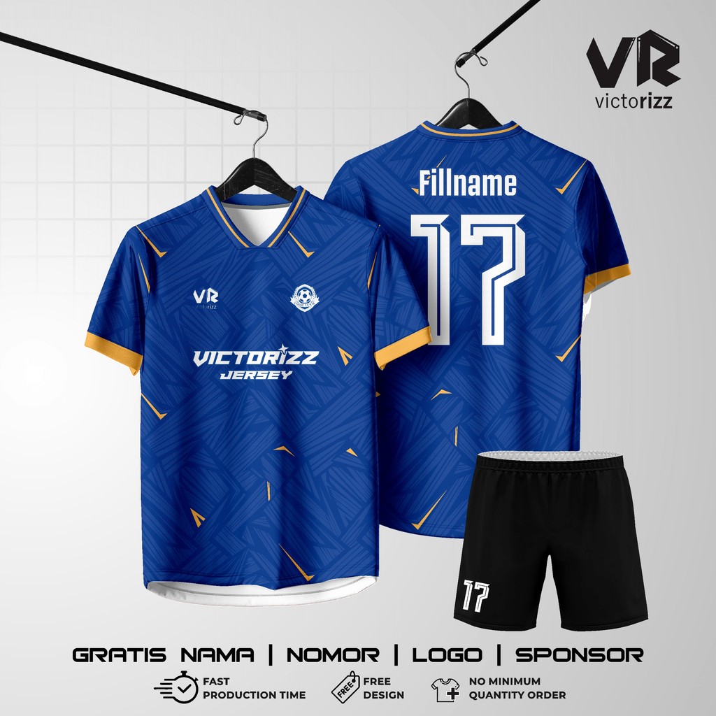JERSEY FULL PRINTING FREE CUSTOM DESIGN CUSTOM NAMA DAN NOMOR | JERSEY FUTSAL/SEPAK BOLA/BADMINTON/V