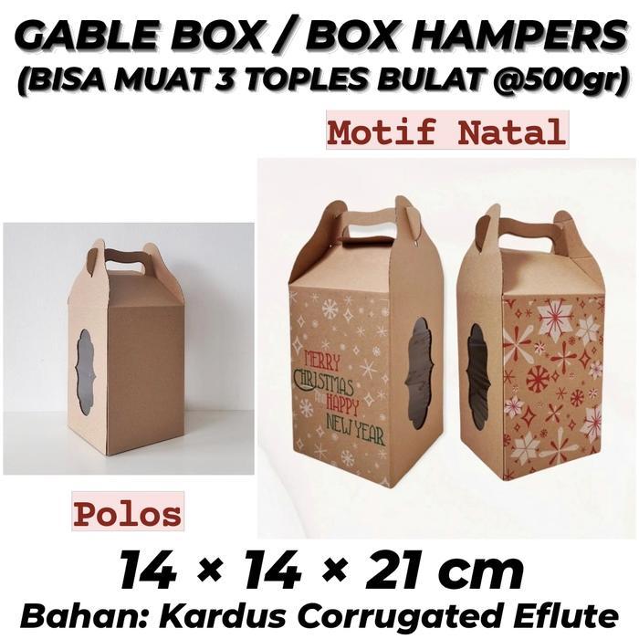 Box Toples Kue Kering / Packaging Hampers / Box Toples isi 3