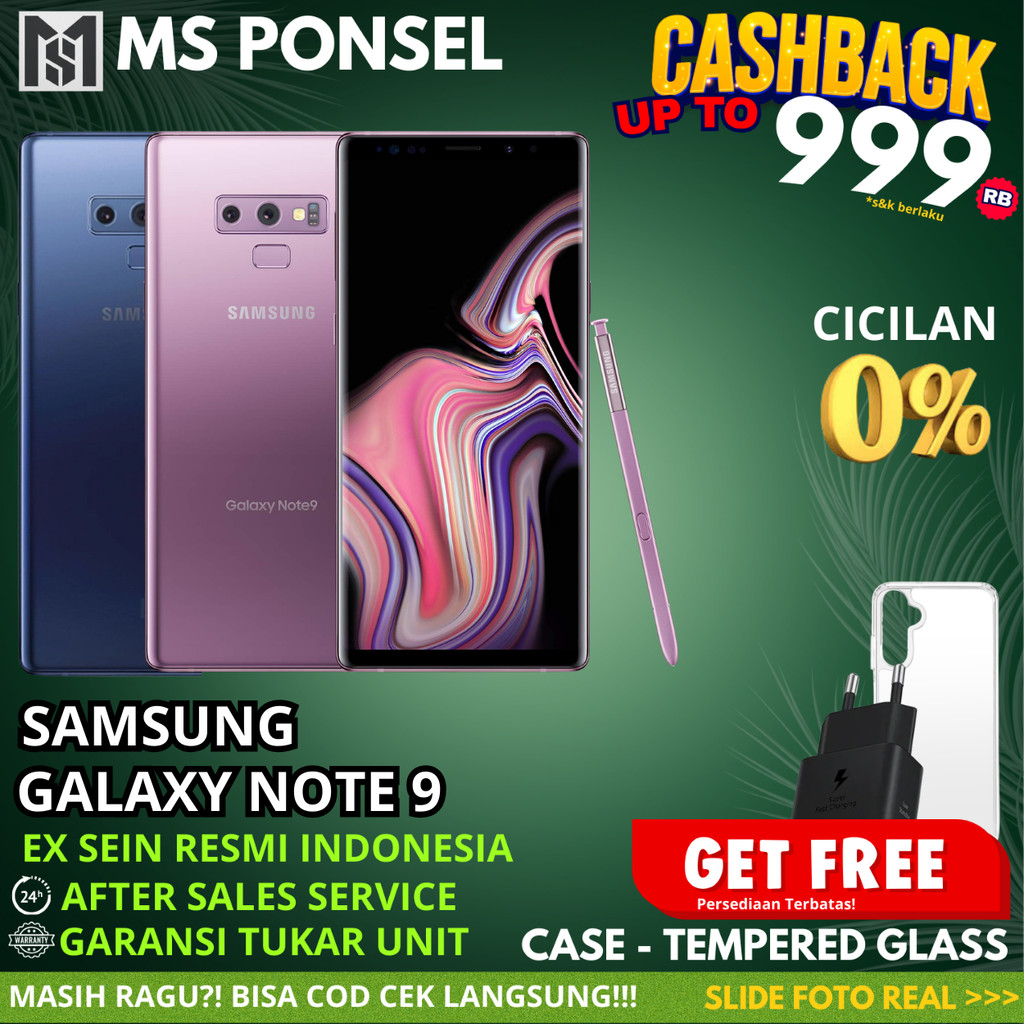 SEIN | Samsung Galaxy Note 9 8/512GB 6/128GB Resmi Second Fullset Original