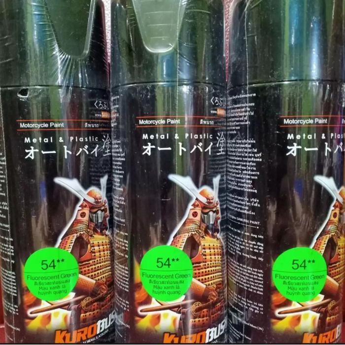Pilok Pilox Cat Semprot Samurai Paint Kurobushi 400 Ml - Fluorescent Green / Hijau Stabilo (54**) Co