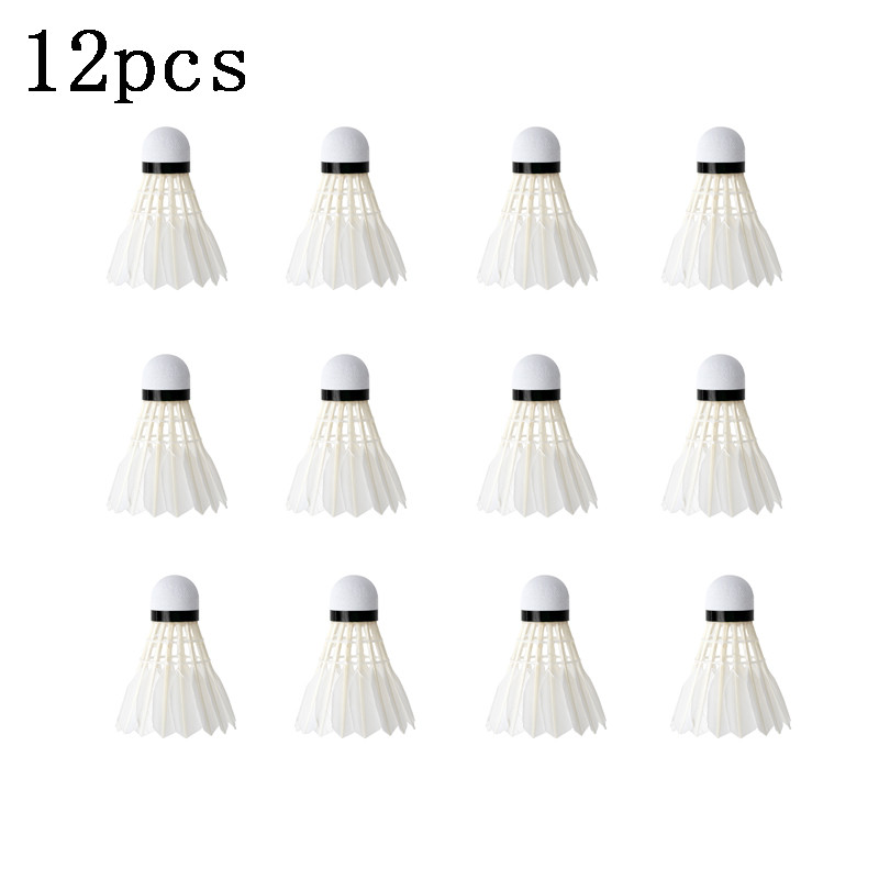 12PCS Professional Badminton Duck Feather Shuttlecock Feather Badminton Shuttlecock Training