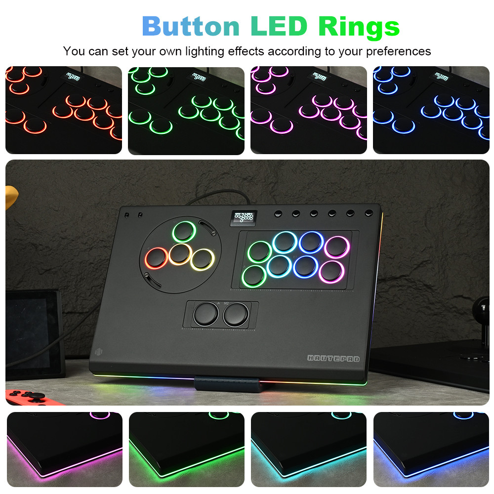 Haute42 X-Move Aluminium Alloy Hitbox Leverless Controller Stickless Fightstick For PC/PS4/PS5