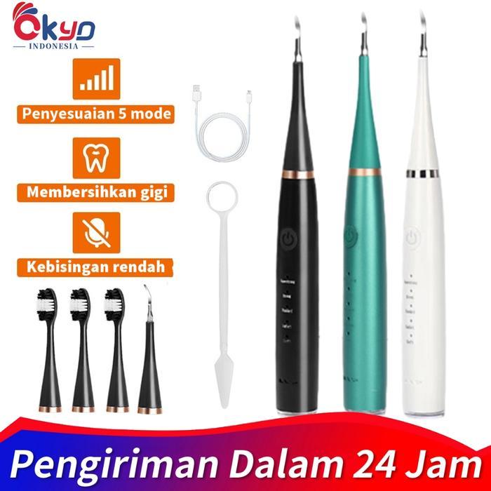 Smart Alat Pembersih Karang Plak Sikat Gigi Electric/ Alat Pembersih Karang Gigi Penghilang Plak