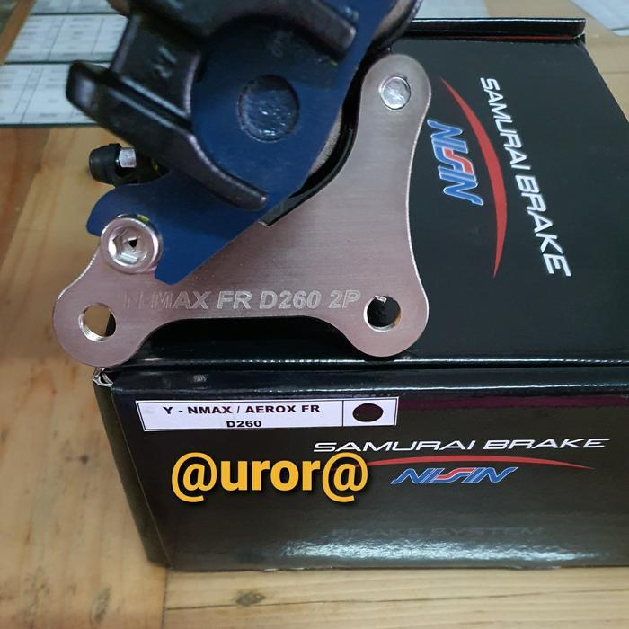 Kaliper Depan Nissin Samurai Nmax 155 / Aerox 155 Breket 260 - Original ( 260 Mm )
