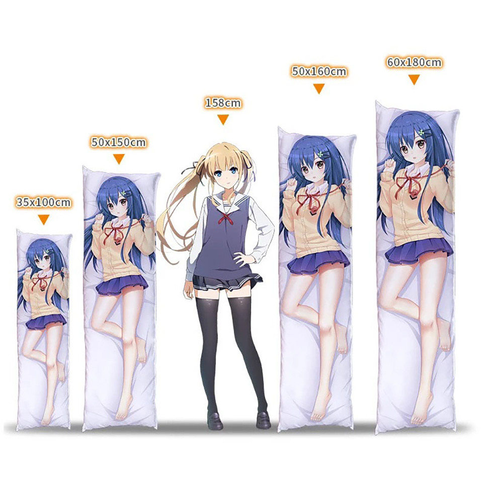 Dakimakura Anime Pillow Cover Genshin Impact Ganyu Double Sided Print Life-size Body Decoration