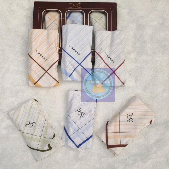 paket 6 pcs sapu tangan katun sapu tangan lembut