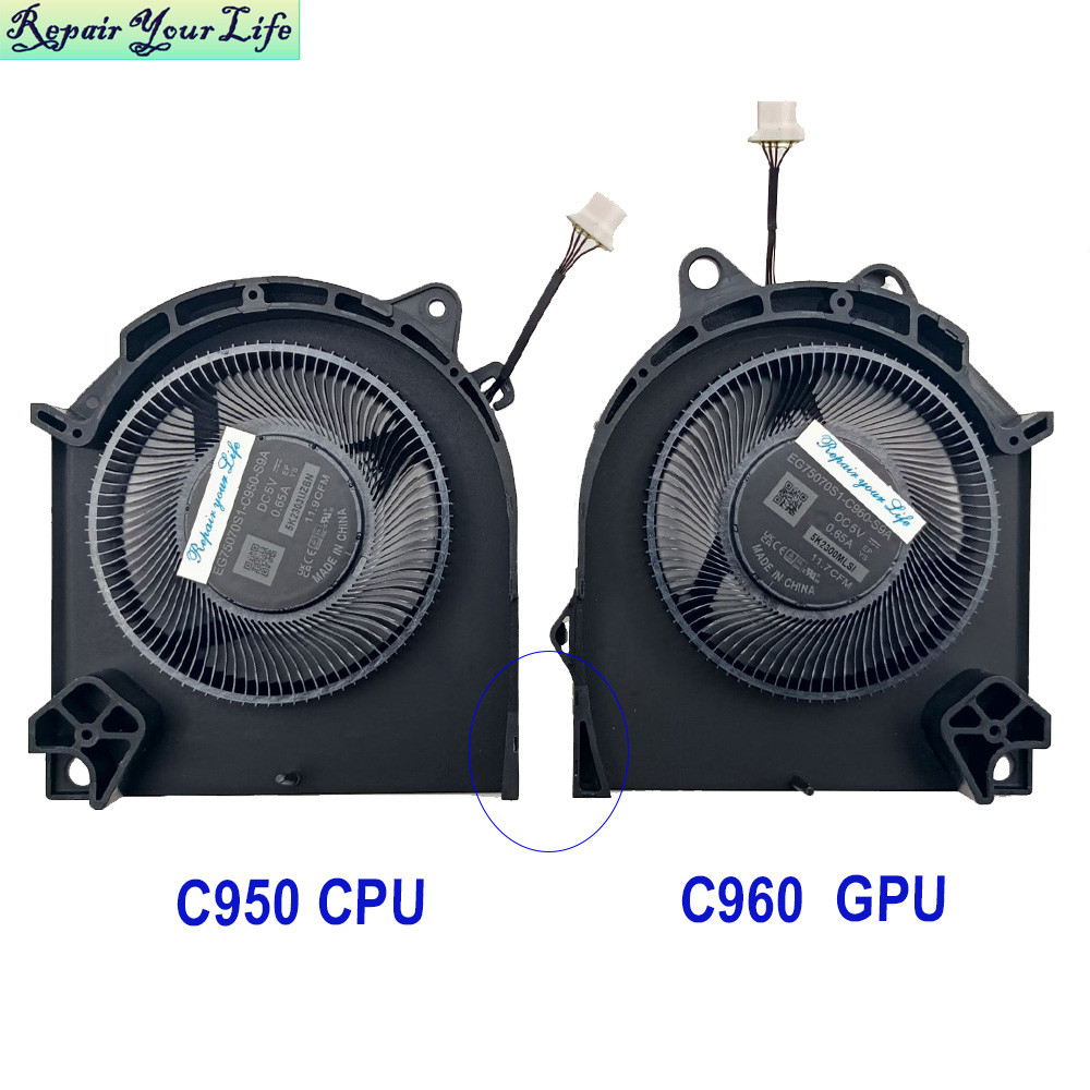 DC 5V Laptop CPU GPU Cooling Fan For Dell G16 7630 7635 G15 5530 Gaming Notebook Cooler Radiator