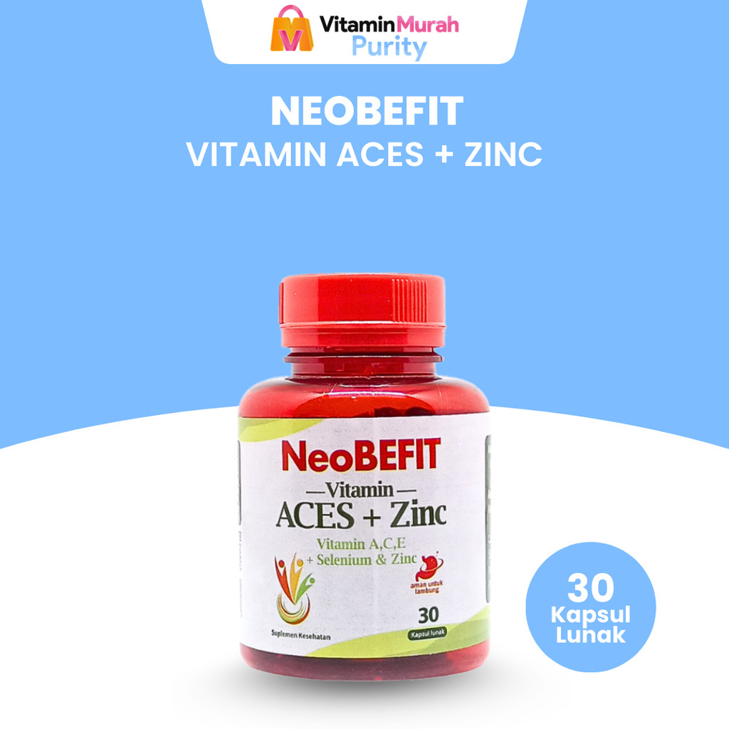 NeoBEFIT Vitamin A C E Selenium + ZINC ISI 30 & 100 KAPSUL LUNAK