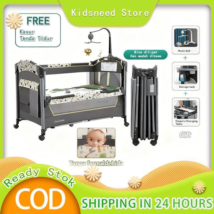 Kasur + Tenda TidurBaby Box Tempat Tidur Bayi/ Ranjang Baby Box, Box Bayi/ Tempat Tidur Anak Bisa