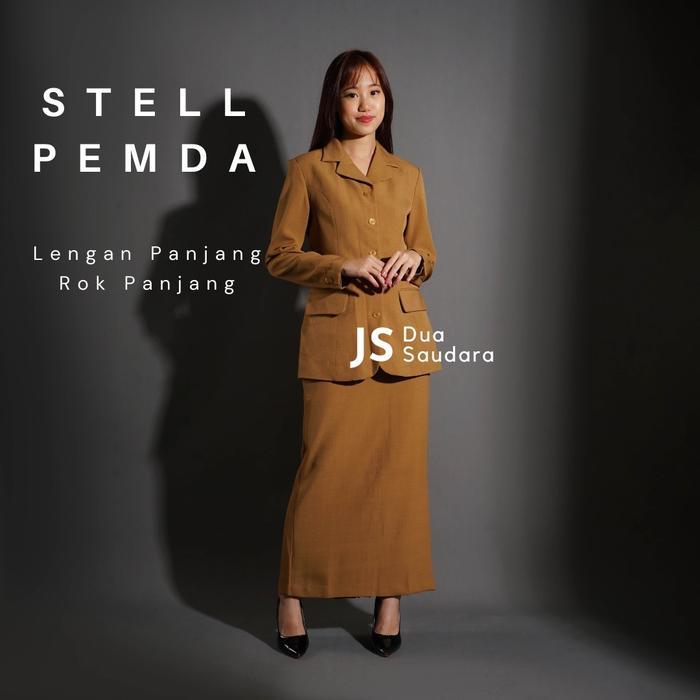 PEMDA / KHAKI WANITA / SERAGAM PEMDA / BAJU DINAS / SERAGAM DINAS ROK Panjang