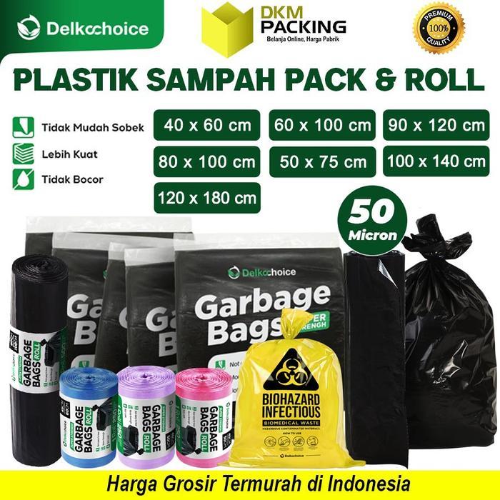 Kantong Plastik Sampah Jumbo Tebal Premium Trashbag Delkochoice