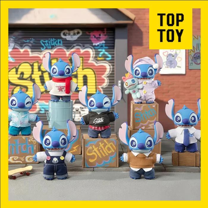 MINISO Disney Stitch Dress-Up Show Series Vinyl Plush Blind Box blind box figure kotak buta random