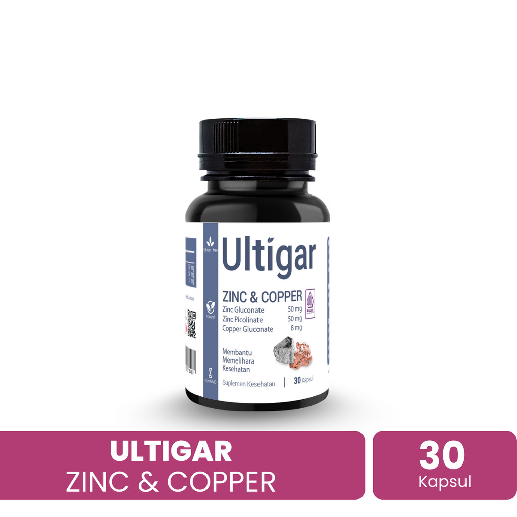 ULTIGAR ZINC & COPPER ISI 30 & 100 KAPSUL - SUPLEMEN KESEHATAN