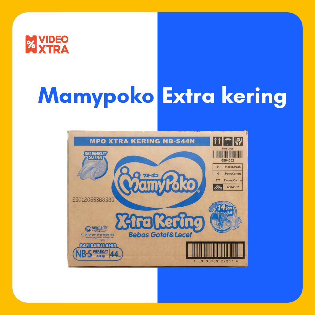 MamyPoko Pants Extra Kering S38/M32/L28/XL26/XXL24/NBS44/M40/S1/M1/L1/XL1/XXL1 Karton