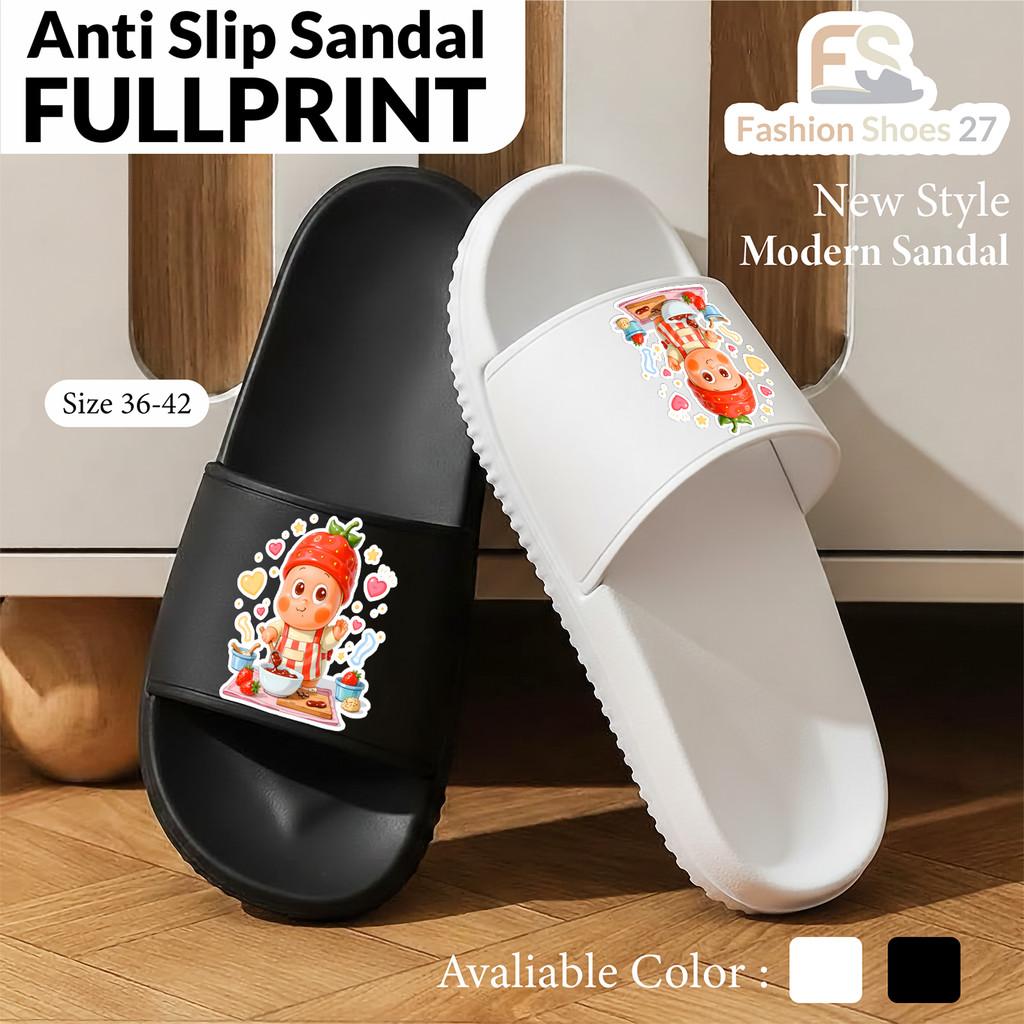 Sandal Sendal Wanita Kartun TWINKLE TWINKLE Desain Anti bakteri Ringan Sistem Pengunci Atasan Anti L