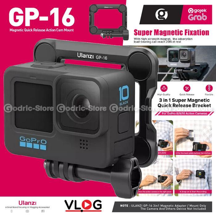 Ulanzi Gp-16 Magnetic Quick Release 3In1 For Action Camera Like Gopro