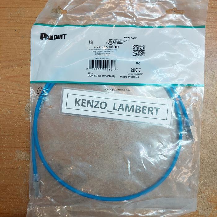 PATCH CORD PANDUIT CAT 6A STP LSZH 10GB 1 METER STP28X1MBU STP PANDUIT