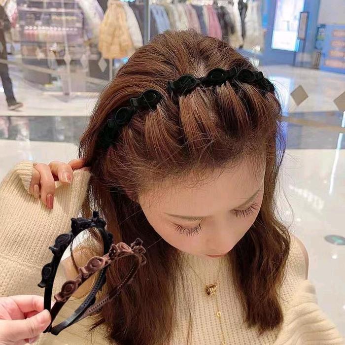 Bando Jepit Bludru Anak Dewasa Model Korea