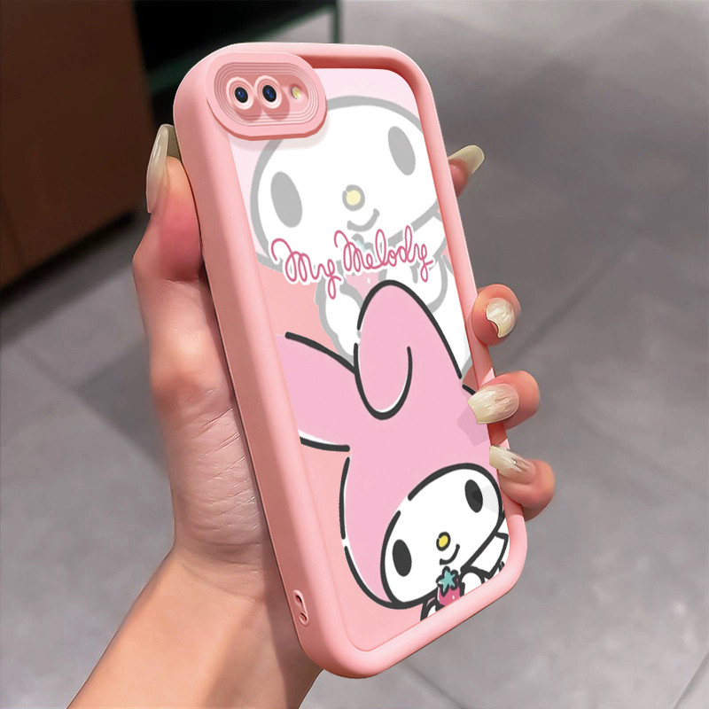 Casing Hp untuk OPPO A5 A3s A12E Reaalme C1 Realme 2 Case Pink Strawberry Rabbit Kasing silikon Cesi