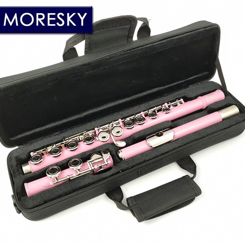 MORESKY Flute 16 Close C Keys Pink Flute With E Key