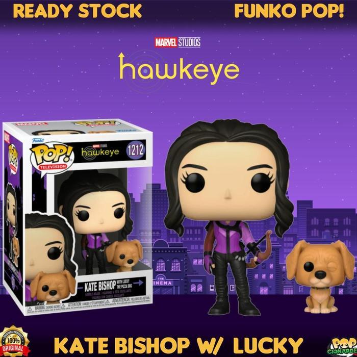 Ready Funko POP Marvel - Hawkeye (2021) - Kate Bishop with Lucky #1212