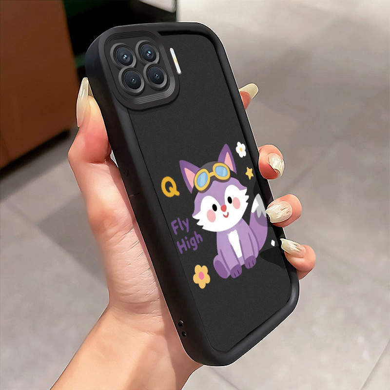 Casing Hp OPPO A93 F17 Pro OPPO Reno 4F Reno 4 Lite Case Rubah kecil kartun Kasing silikon Cesing Ba
