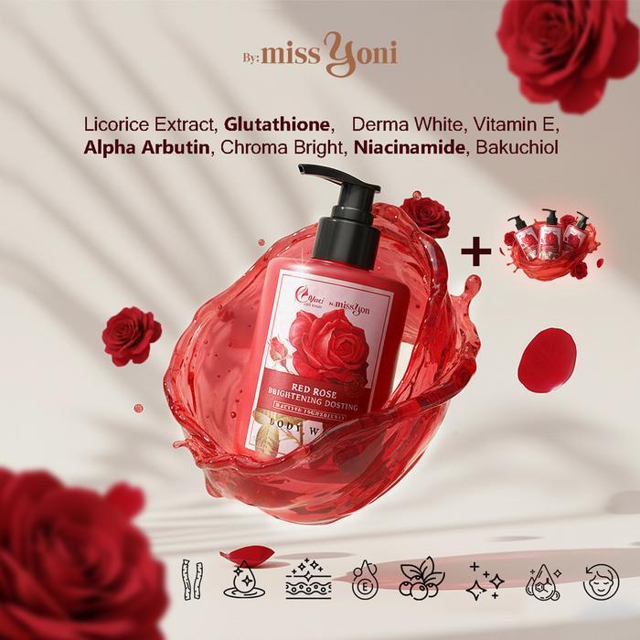 Yoni Skin Care - 1 + 3 Body Wash Red Rose Dosting " Sabun Mencerahkan Badan " A 99 Pasti Ori