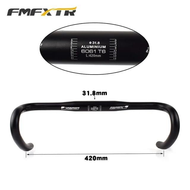 FMFXTR Dropbar Handlebar Stang Drop Bar Sepeda Balap Roadbike Road Bike 31.8 x 420 mm Aero Pipih