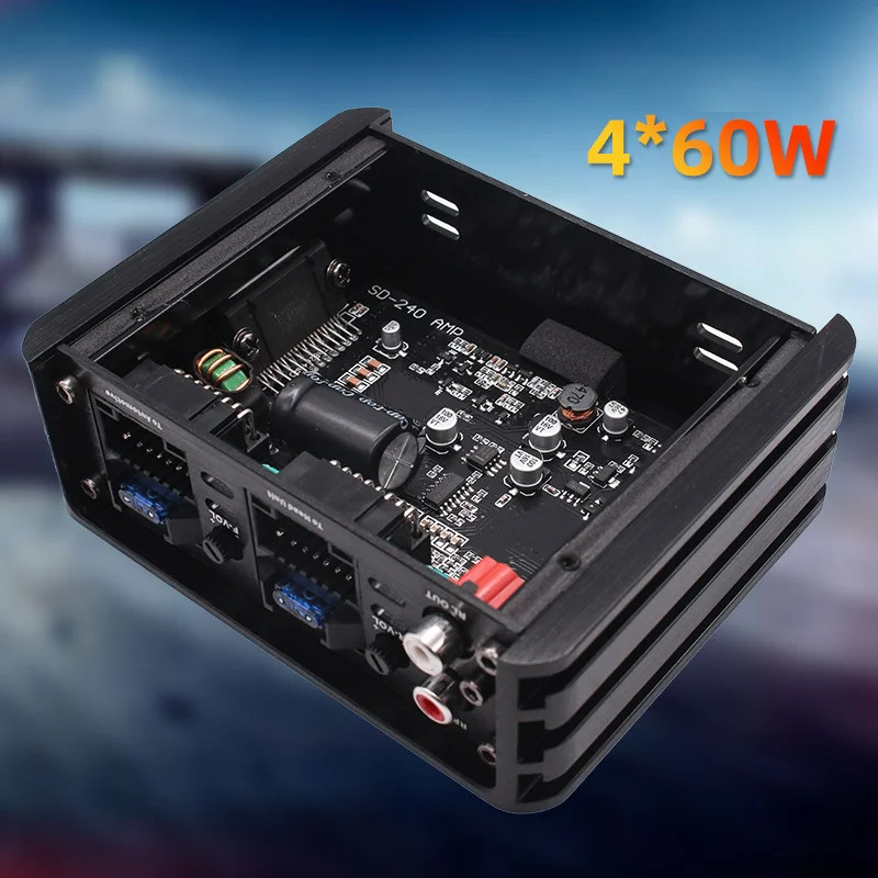 Car Power Amplifier 4*60W Way DSP Car Audio Speaker Amplifier Lossless Audio Processor For Android