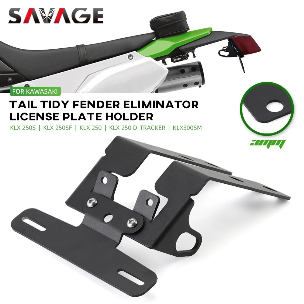 License Plate Holder For Kawasaki Klx250/S/Sf Klx300/Sm D-Tracker 250 Klx250S Motorcycle Accessories