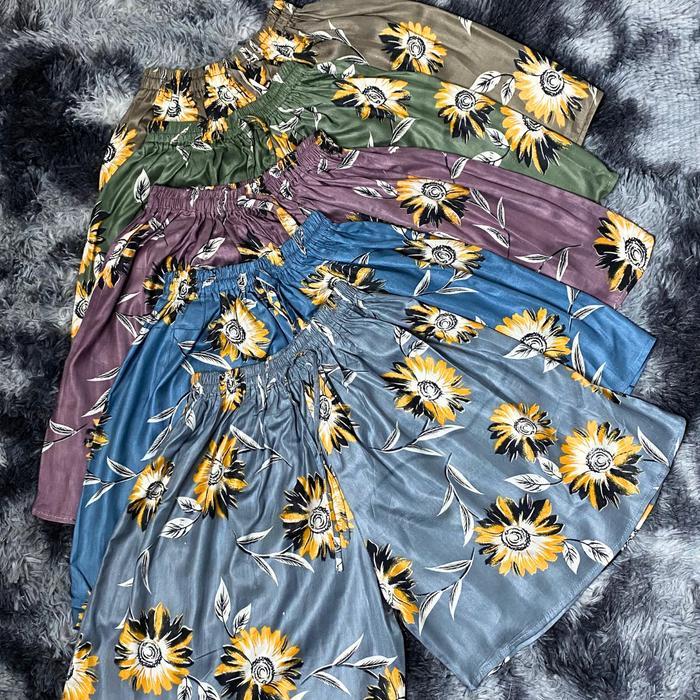 Celana Pendek Wanita Rayon Jumbo 80Kg Edisi Lebih Panjang Celana Pendek Rayon Premium Jumbo Lp 120Cm