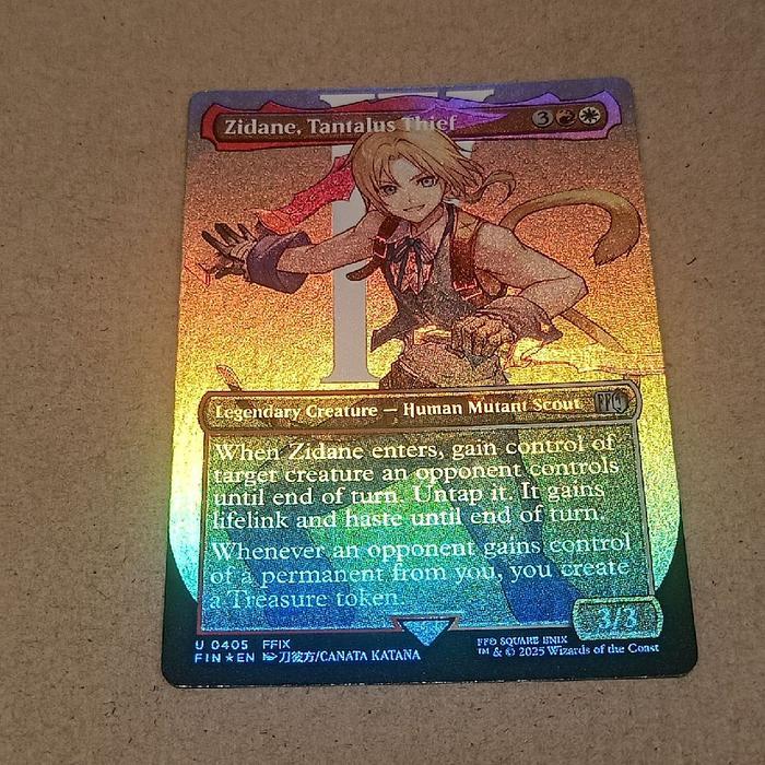MAGIC THE GATHERING MTG Zidane Tantalus Thief Borderless Foil Final Fantasy FIN