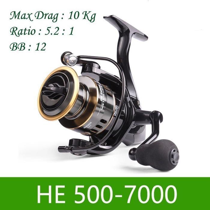 COD 100% AmanReel HE 500 - 7000 10 Kg/ Reel Murah Kuat Power/ Reel Laut Tarikan Metal/ Gulungan Ikan