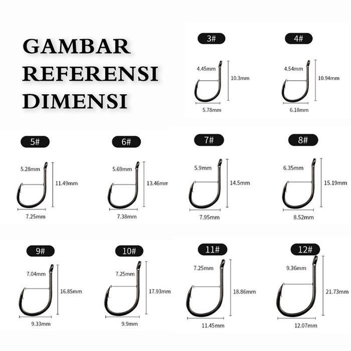 Set Kail Pancing 1000Pcs 200/500/1000 Pcs Kail Pancing Baja Karbon Tinggi Super Tajam Kuat Anti