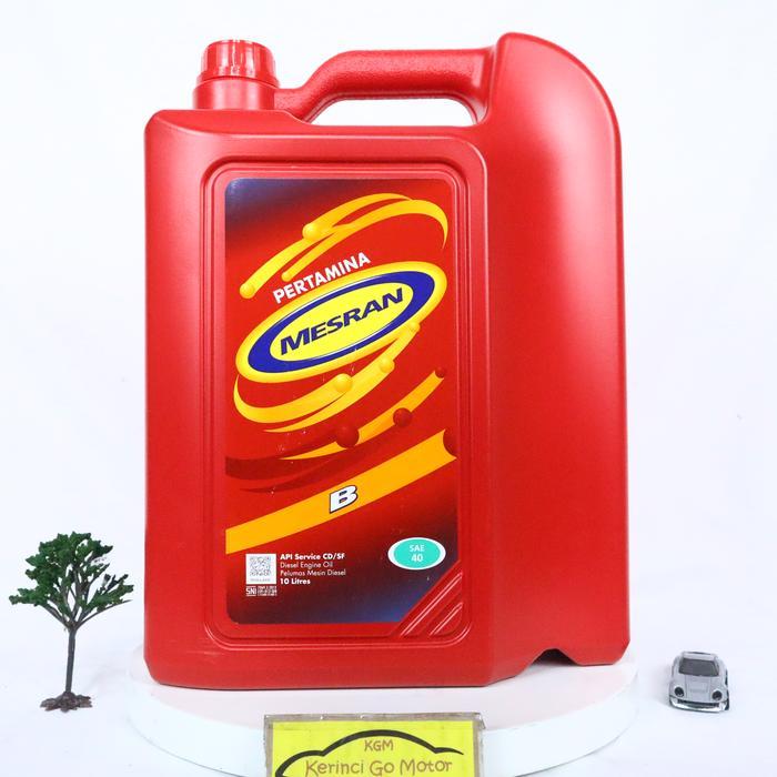 PERTAMINA MESRAN B SAE 40 10 LITER API CD/SF OLI MOBIL MESIN DIESEL PELUMAS ORIGINAL
