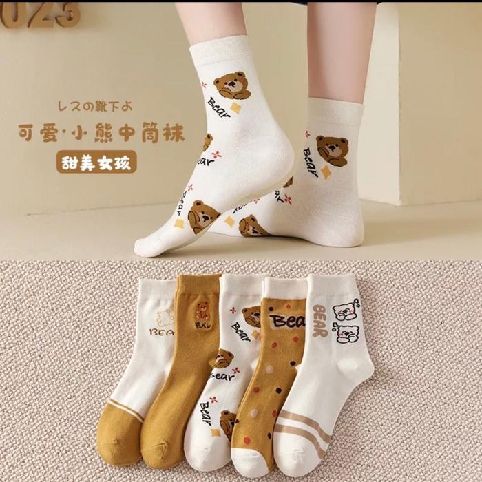 Kaos Kaki Bear Pria / kaos kaki Bear Wanita / kaos kaki sebetis 921 Motif