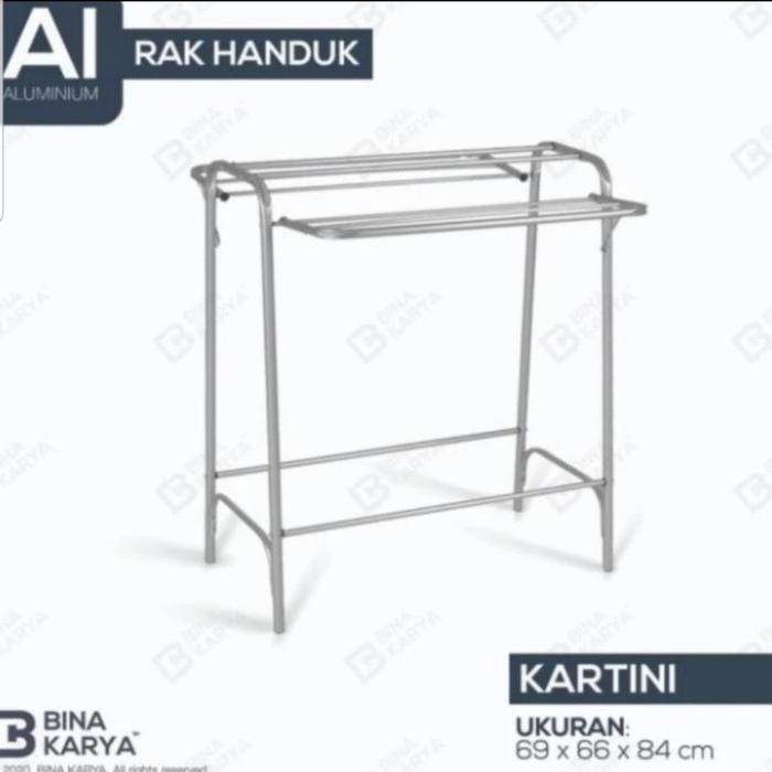 Bina Karya : Rak / Jemuran Handuk Baju Serbaguna Aluminium Kartini