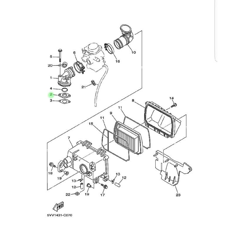PAKING INTAKE MIO ORIGINAL YAMAHA GENUINE PART 5MX-E3595-10