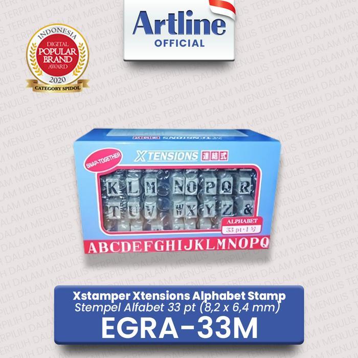 BRG BARU ARTLINE Xstamper Xtensions Alphabet Stamp / Alfabet Stempel EGRA-33