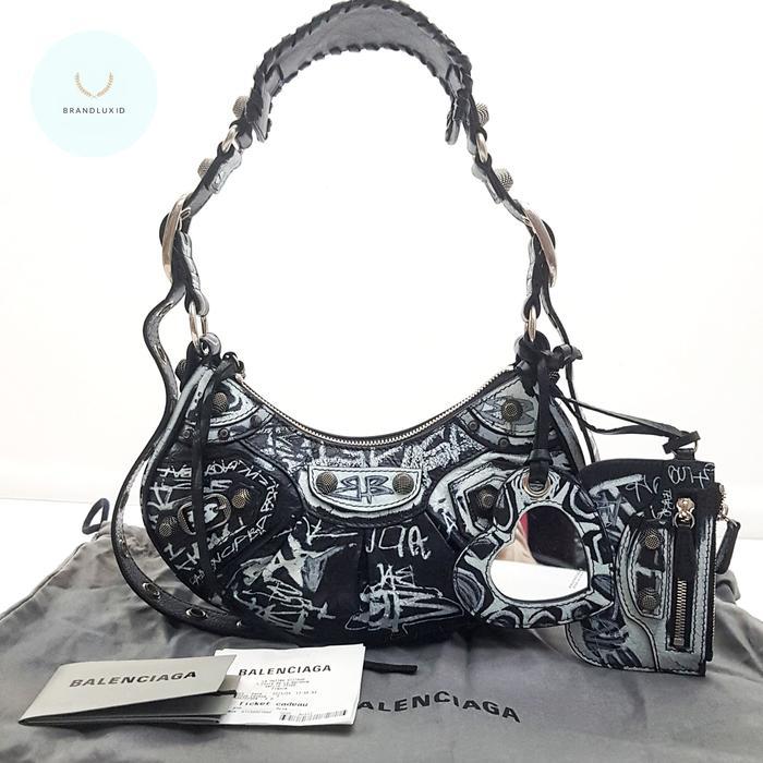 SIAPKIRIM Balenciaga Le Cagole Graffiti XS black READY STOCK