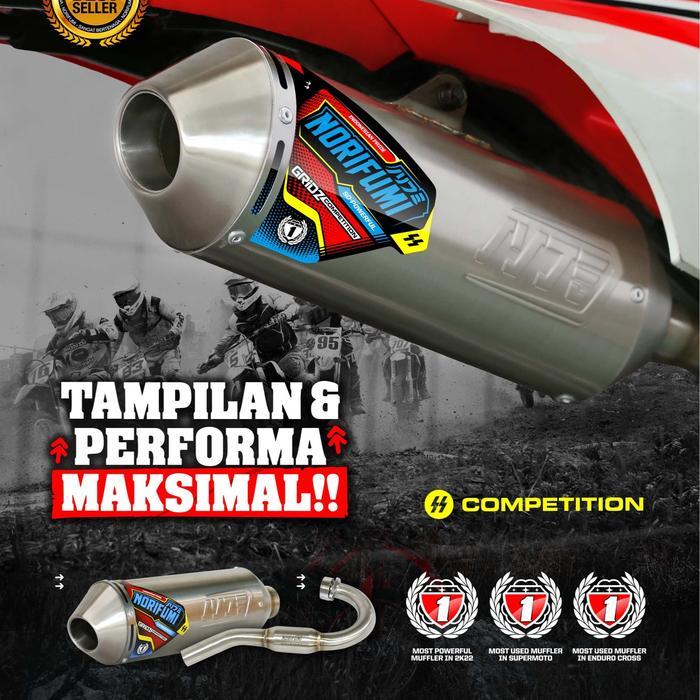 knalpot norifumi gridz standart gridz kompetis klx150 wr155 crf150l - GRIDZ KOMPETISI, CRF150L