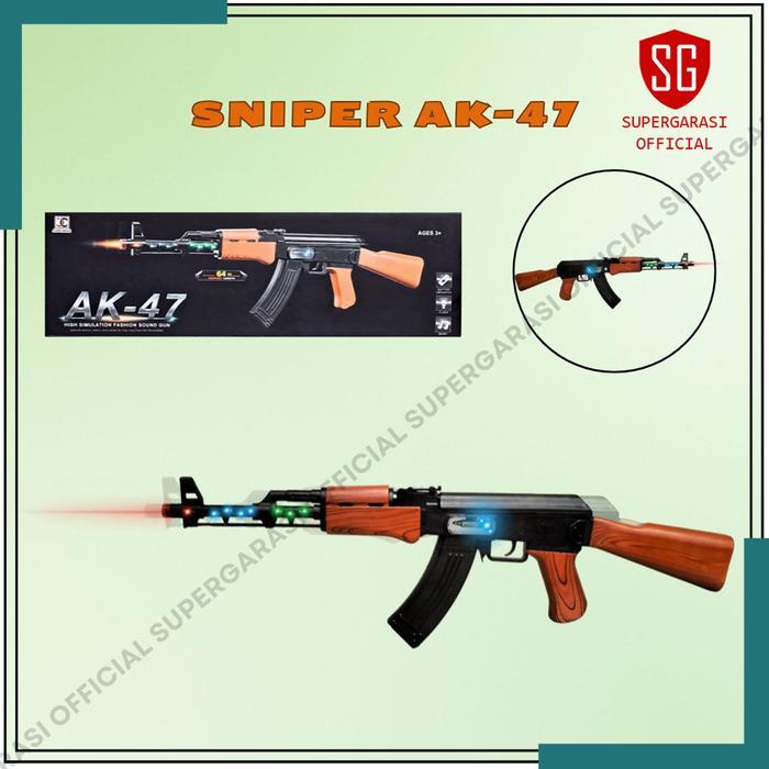 PROMOO Mainan tembak tembakan AK47 with light and sound