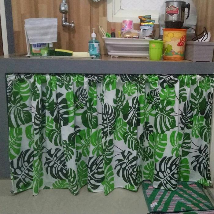 gorden kolong dapur katun polimikro disperse custom