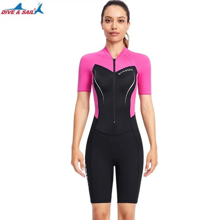Neoprene Wetsuit 1.5Mm Thicken Mens Women One Piece Short Quick Dry Surfing Suit Beach Swimming