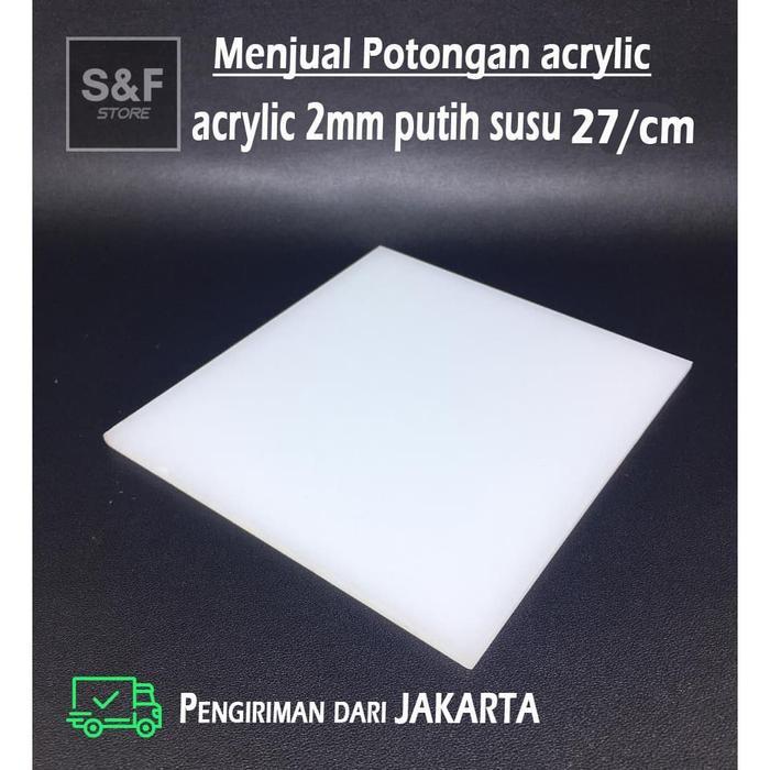 AKRILIK POTONGAN 2MM PUTIH SUSU / ACRYLIC CUSTOM / AKRILIK LEMBARAN
