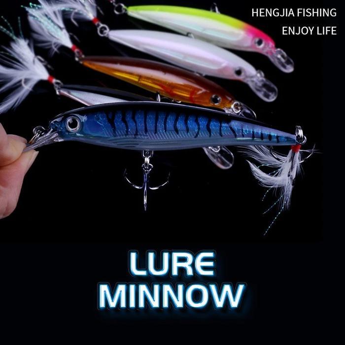 UMPAN PANCING IKAN UMPAN BENTUK IKAN BUATAN LURE MINNOW PREMIUM LAUT